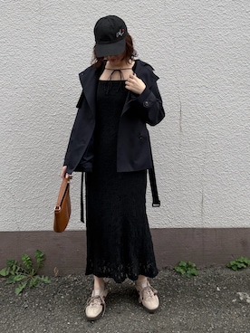 「ラグナムーン(LAGUNAMOON)」｜藤井さん（レディース・167cm）の冬コーディネート