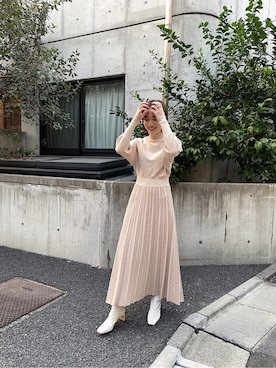 「スタイリング」｜「アイテム（ジャケット/アウター）」を使った、藤井さん（レディース・166cm）の秋コーディネート