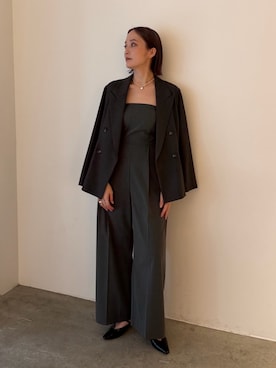 「結婚式二次会スタイル」｜藤井さん（レディース・167cm）の秋コーディネート