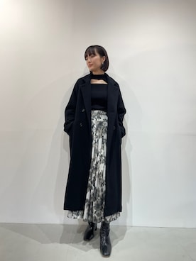 「モード系」｜「アイテム（その他アウター）」を使った、藤井さん（レディース・166cm）の秋コーディネート