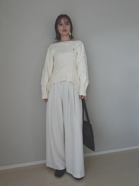 「POLO BCS（ポロ ビーシーエス）のアイテム」を使った、藤井さん（レディース・167cm）の秋コーディネート
