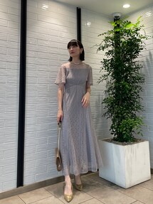 LADYウエストクロスナローレースワンピース｜ラグナムーン