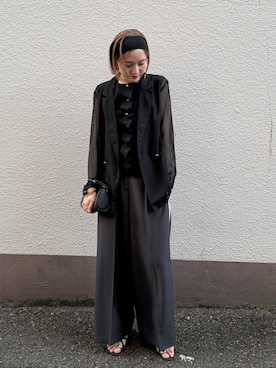 「LAGUNAMOON（ラグナムーン）のアイテム（パンツ）」を使った、藤井さん（レディース・167cm）の春コーディネート