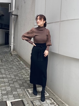 藤井さん（レディース・166cm）の秋コーディネート