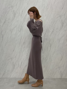 「スタイリング」｜「アイテム（ブーツ）」を使った、藤井さん（レディース・166cm）の秋コーディネート