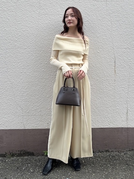 「ワントーンスタイル」｜藤井さん（レディース・167cm）の秋コーディネート