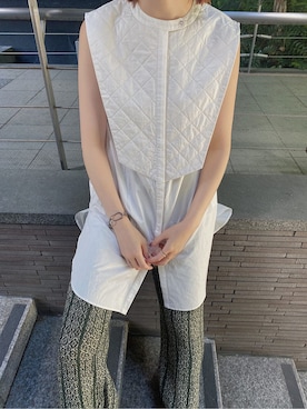 「スタイリング」｜「アイテム（アクセサリー）」を使った、藤井さん（レディース・166cm）の夏コーディネート