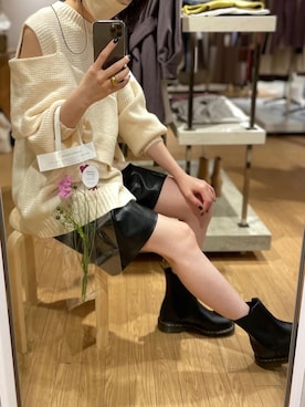 「スタイリング」｜「アイテム（その他シューズ）」を使った、藤井さん（レディース・166cm）の秋コーディネート