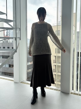 「LAGUNAMOON（ラグナムーン）のアイテム（ピアス（両耳用））」を使った、藤井さん（レディース・166cm）の夏コーディネート