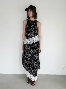 「LAGUNAMOON（ラグナムーン）のアイテム」を使った、藤井さん（レディース・167cm）の夏コーディネート
