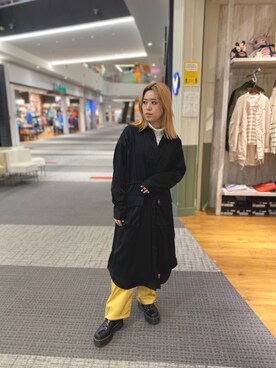 「AVIREX（アヴィレックス）のアイテム（シャツワンピース）」を使った、Oga.さん（レディース・158cm）の春コーディネート