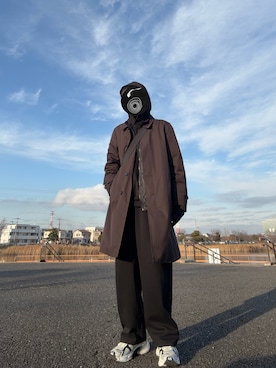 BURBERRYのステンカラーコートを使った人気ファッションコーディネート