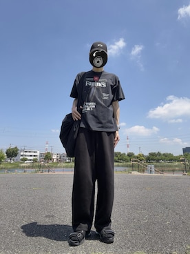 「Y-3(ワイスリー)のアイテム」を使った、ランサムウェア油淋鶏さん(メンズ・175cm)の春コーディネート