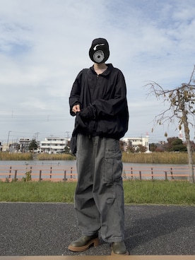 「アイテム（スウェット）」を使った、ランサムウェア油淋鶏さん（メンズ・175cm・20代）の秋コーディネート