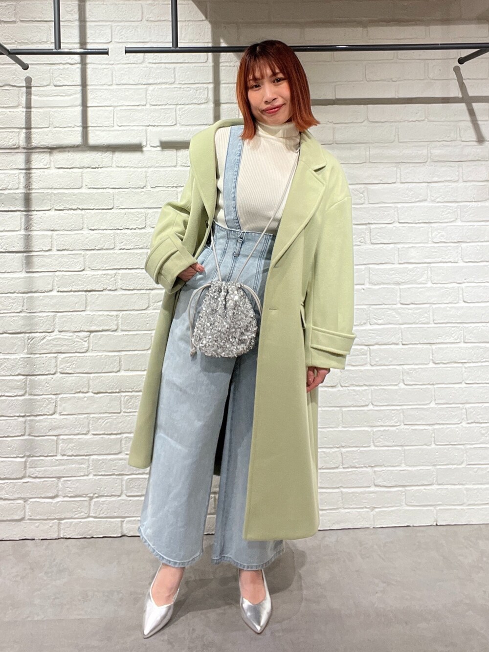 FREE'S MARTのチェスターコート（グリーン系）を使った人気