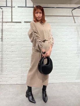 「アイテム（ワンピース/ドレス）」を使った、sakiさん（レディース・155cm・30代）の秋コーディネート