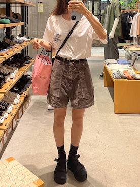 「Teva（テバ）のTeva / プラットフォーム ユニバーサル（サンダル）」を使った、ㅇㅇㄹさん（レディース・155cm）の夏コーディネート