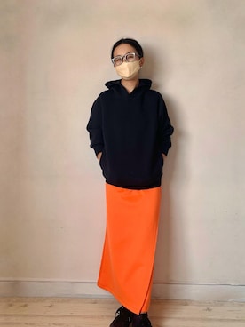 「ドライスウェットプルパーカー」｜Yukina.さん（レディース・158cm）の秋コーディネート