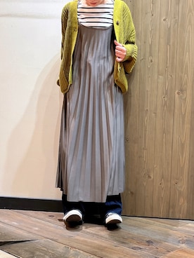 「rps（アールピーエス）のアイテム（カーディガン/ボレロ）」を使った、Yukari さん（レディース・160cm）の冬コーディネート