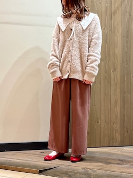 「rps（アールピーエス）のアイテム（カーディガン/ボレロ）」を使った、Yukari さん（レディース・160cm）の冬コーディネート