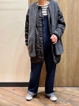 「rps（アールピーエス）のアイテム（ノーカラージャケット）」を使った、Yukari さん（レディース・160cm）の秋コーディネート
