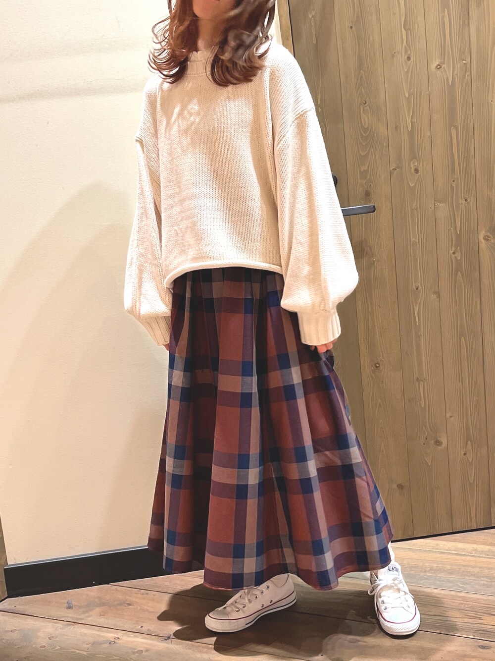 ボリューム袖 ニット レディース トップス セーター プルオーバー 配色 長袖 vネック ショート丈 コーデ marai ニット セーター レディース 秋冬 Vネック トップス プル