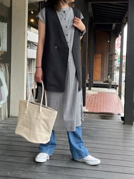 「rps（アールピーエス）のアイテム（バッグ）」を使った、Yukari さん（レディース・160cm）の夏コーディネート