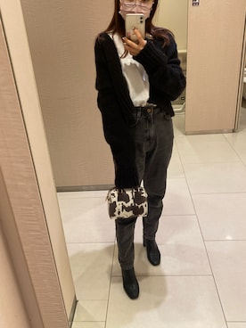 「LOWRYS FARM（ローリーズファーム）のストレッチヒールブーツ　851418（ブーツ）」を使った、sa_yanさん（レディース・157cm）の秋コーディネート