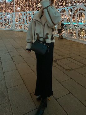 「LOWRYS FARM（ローリーズファーム）のストレッチヒールブーツ　851418（ブーツ）」を使った、sa_yanさん（レディース・157cm）の秋コーディネート