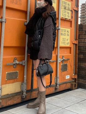 「COLONY 2139（コロニートゥーワンスリーナイン）のアイテム（ハンチング/ベレー帽）」を使った、sa_yanさん（レディース・157cm）の冬コーディネート
