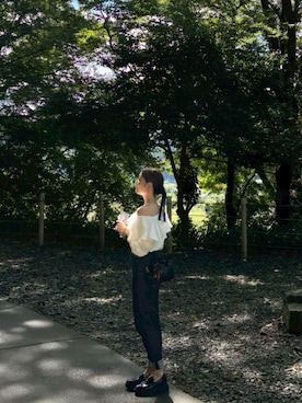 「ZARA（ザラ）のアイテム（ローファー）」を使った、sa_yanさん（レディース・157cm）の秋コーディネート