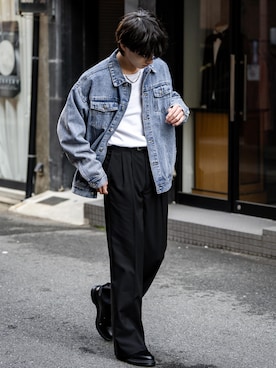 「Rocky Monroe（ロッキーモンロー）のアイテム」を使った、Rocky Monroeさん（メンズ・173cm）の春コーディネート