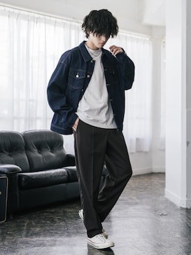 「Rocky Monroe（ロッキーモンロー）のアイテム」を使った、Rocky Monroeさん（メンズ・173cm）の秋コーディネート