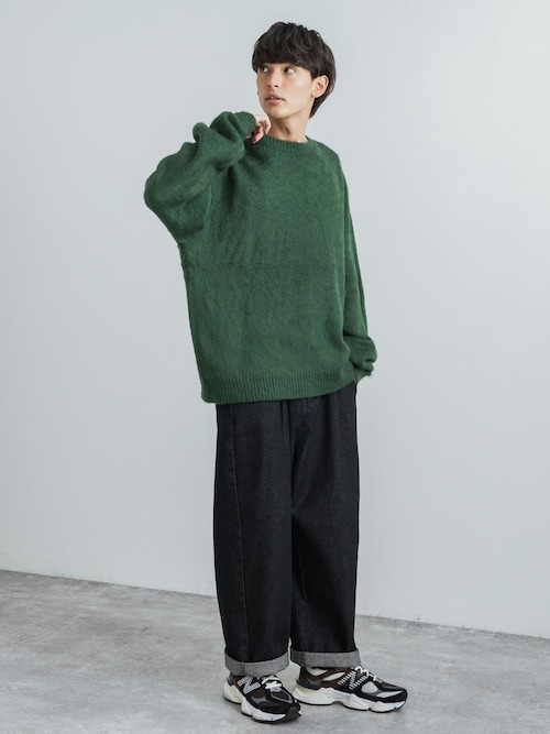 10ozワイドテーパードバルーンデニムパンツ