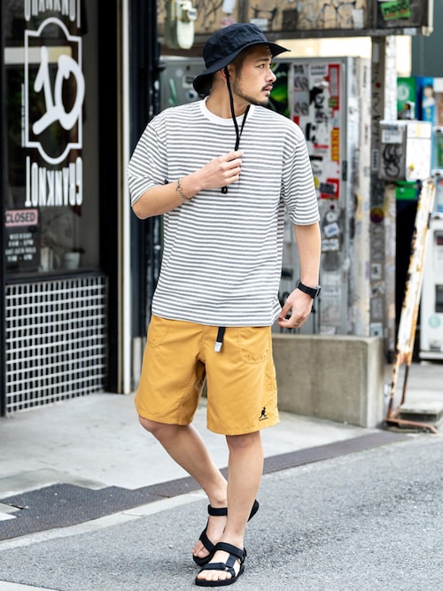 新色追加 KANGOL カンゴール 別注コラボ 接触冷感水陸両用クライミングショートパンツ ボードショーツ ハーフパンツ