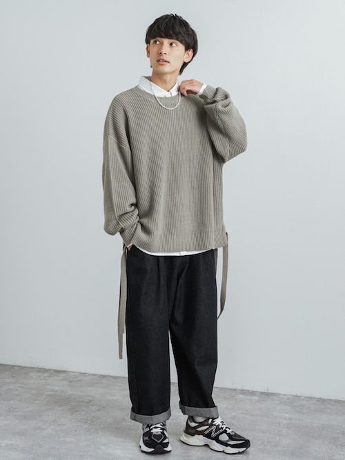 10ozワイドテーパードバルーンデニムパンツ