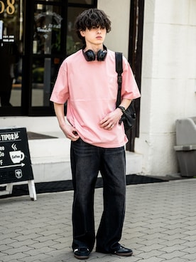 「Rocky Monroe（ロッキーモンロー）のアイテム」を使った、Rocky Monroeさん（メンズ・173cm）の春コーディネート