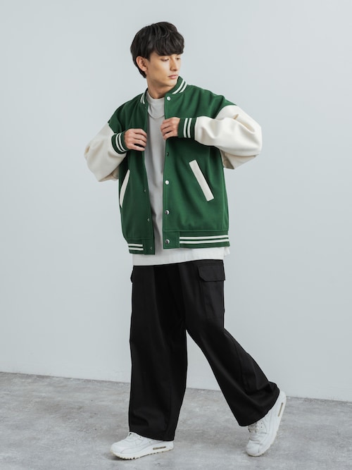 日本製 国産 無地 ポケット付き ロンＴ 長袖 カットソーMVS天竺 XL L/S Tee Aラインシルエット AUD6237