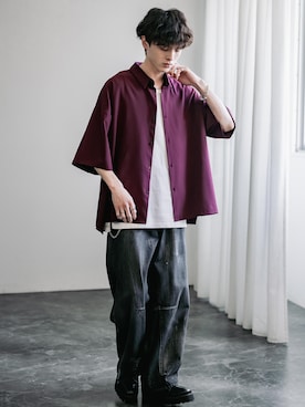 「アイテム（ドレスシューズ）」を使った、Rocky Monroeさん（メンズ・173cm）の夏コーディネート