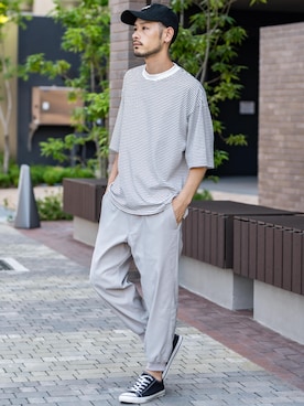 「Rocky Monroe（ロッキーモンロー）のアイテム」を使った、Rocky Monroeさん（メンズ・175cm）の夏コーディネート