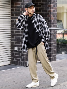 「Rocky Monroe（ロッキーモンロー）のアイテム」を使った、Rocky Monroeさん（メンズ・175cm）の秋コーディネート