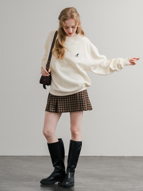 新色追加 KANGOL カンゴール 別注コラボ オーバーサイズ裏起毛ワンポイントロゴ刺繍スウェット