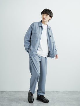 「テーパードパンツ」｜「アイテム（セットアップ）」を使った、Rocky Monroeさん（メンズ・176cm）の春コーディネート