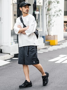 「短パン」｜Rocky Monroeさん（メンズ・173cm）の夏コーディネート
