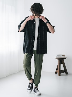 「Rocky Monroe（ロッキーモンロー）のアイテム」を使った、Rocky Monroeさん（メンズ・173cm）の春コーディネート