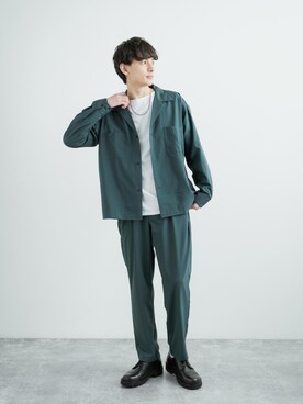 「春カラー」｜「アイテム（セットアップ）」を使った、Rocky Monroeさん（メンズ・176cm）の春コーディネート