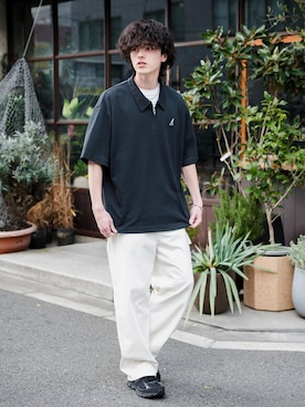 「KANGOL（カンゴール）のアイテム（トップス）」を使った、Rocky Monroeさん（メンズ・173cm）の春コーディネート