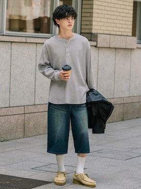 「ワッフル」｜Rocky Monroeさん（メンズ・173cm）の秋コーディネート