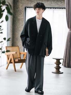 「アイテム（サンダル）」を使った、Rocky Monroeさん（メンズ・173cm）の春コーディネート