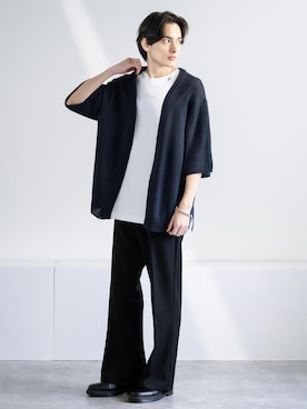 「シンフルコーデ」｜「アイテム（スラックス）」を使った、Rocky Monroeさん（メンズ・176cm）の春コーディネート